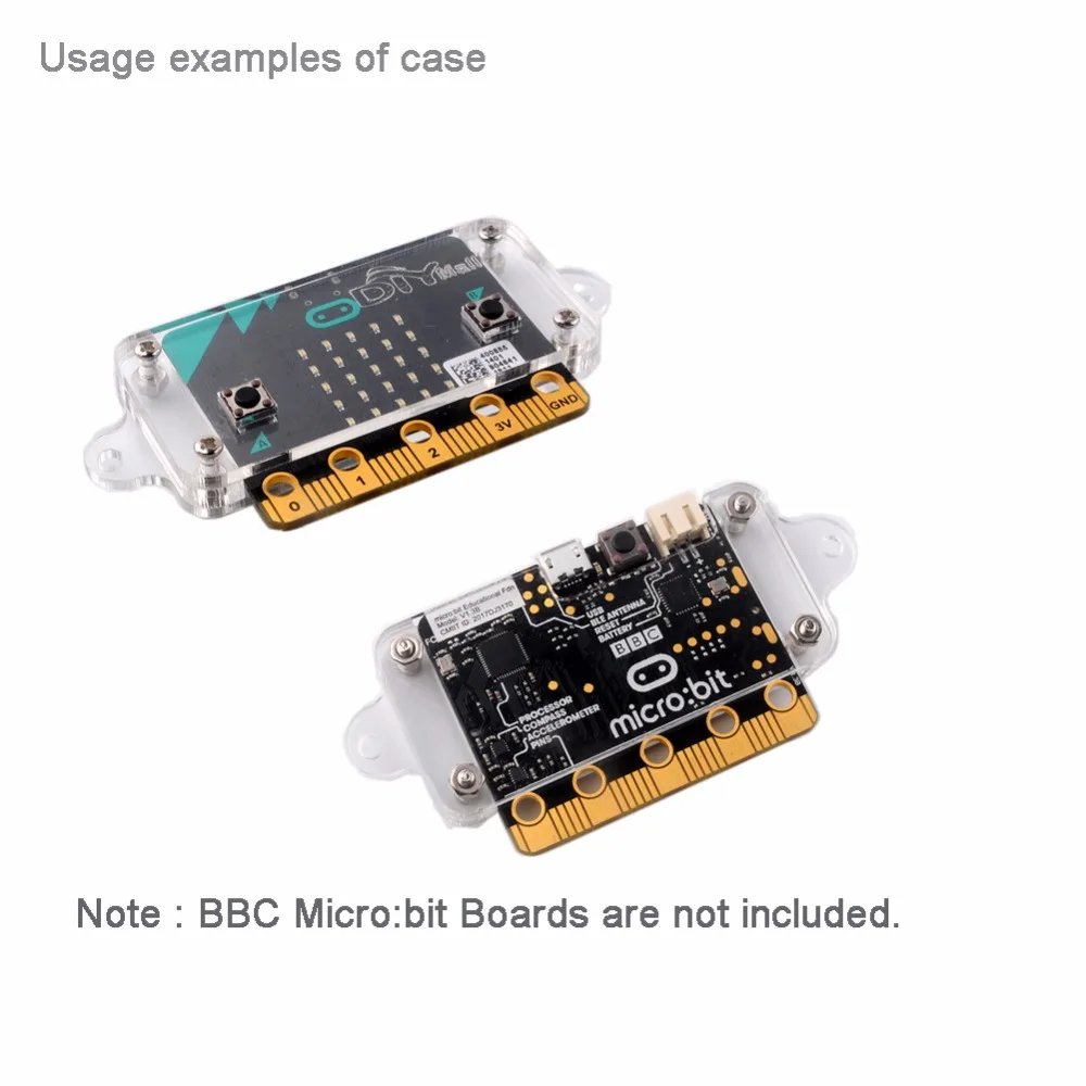 5 шт. защитный чехол акриловый прозрачный корпус Корпус для BBC Micro: bit Microbit Development