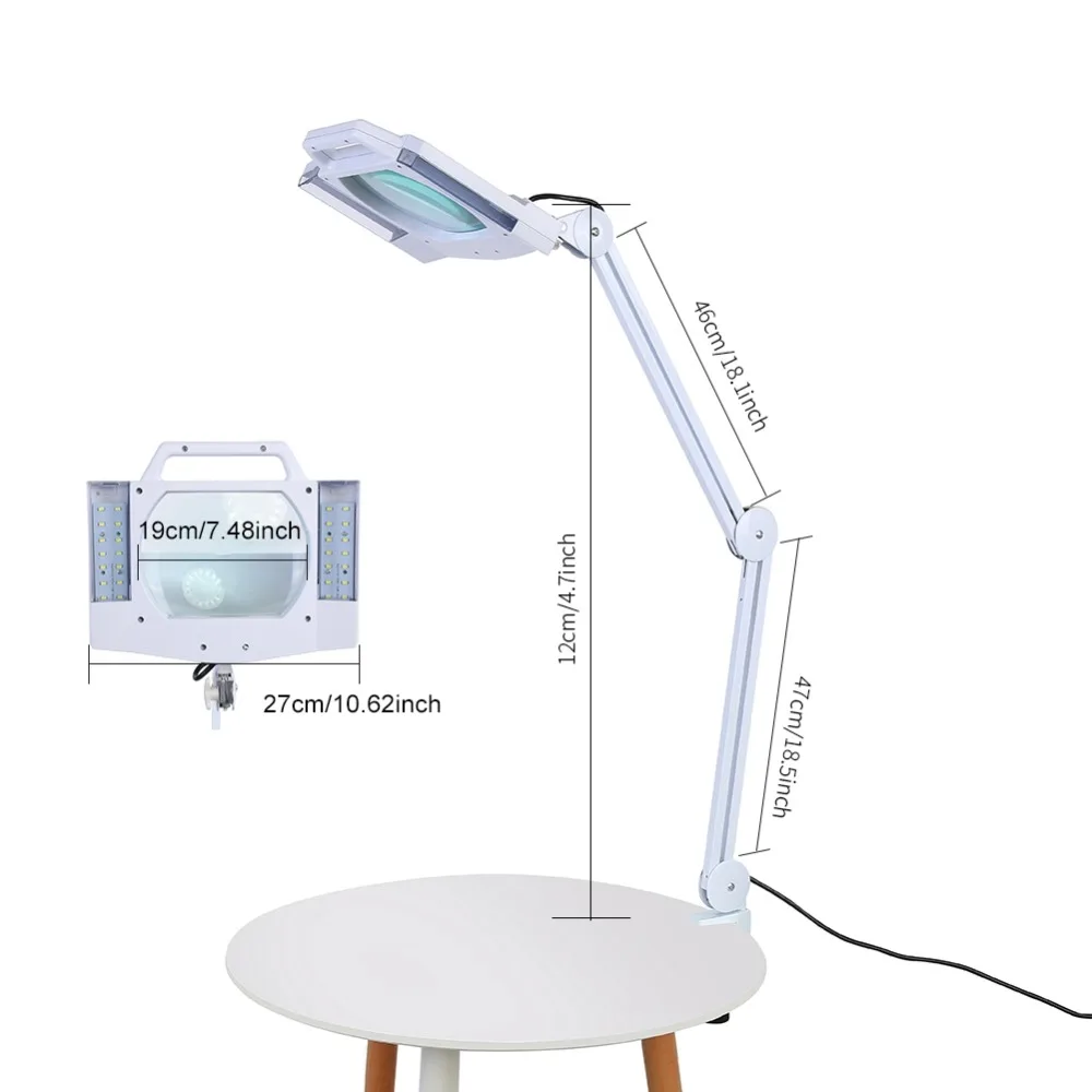 Сверхморская Быстрая Обновленная 5X Настольная лампа с подсветкой для тату увеличительная лампа с зажимом Поворотная медицинская красота для тату макияж использование