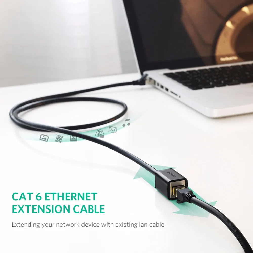 Удлинительный кабель Ugreen Cat6 Ethernet RJ45 Cat 6 штекер гнездо Rj45 Lan сетевой адаптер для ПК