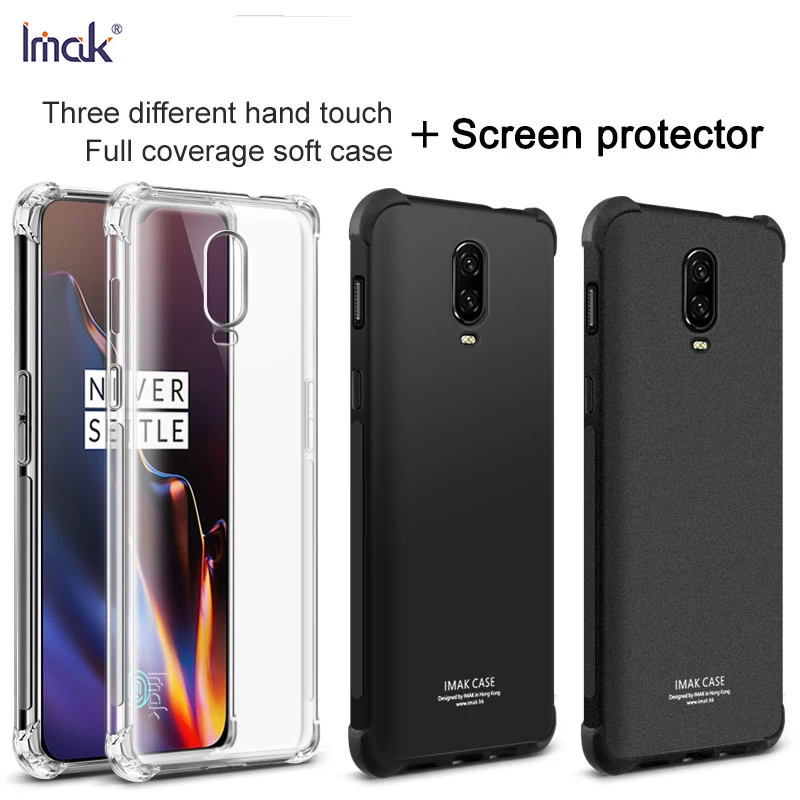 

For OnePlus 6T Case Cover IMAK Fitted Case Anti-dropping airbag protection Cover For OnePlus 6T Soft TPU Case 6.41''