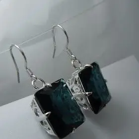 

Free delivery sell like hot cakes Victorian carving hollow out sapphire 925 silver earring
