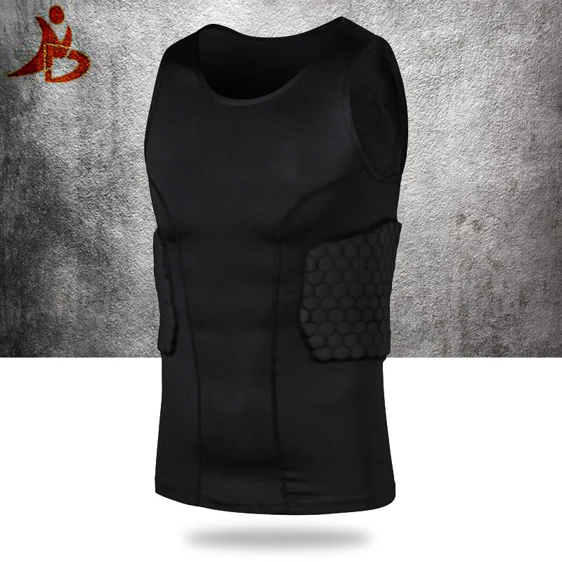 YD New Shirt With Honeycomb Pads Soccer Rugby Sport Suit Basketball Armor Vest Anti Crash Sportswear Sport Safety Basketball Top YD New Shirt With Honeycomb Pads Soccer Rugby Sport Suit Basketball Armor Vest Anti Crash Sportswear Sport Safety Basketball Top