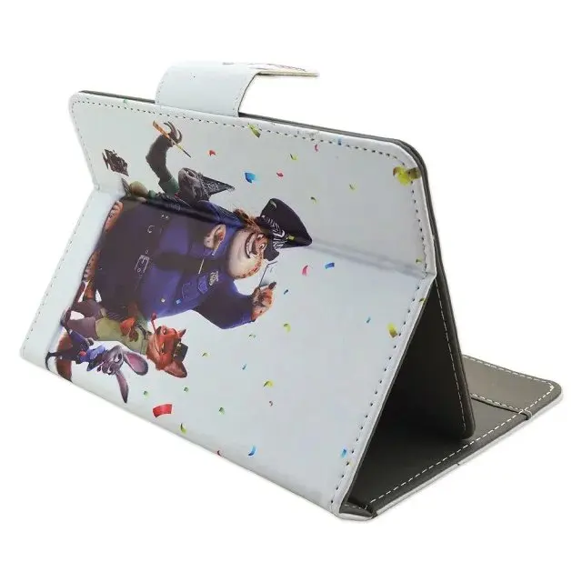 Горячие Продажи Мультфильм Сумасшедший Животных Город Pattern Флип PU Кожаный Чехол