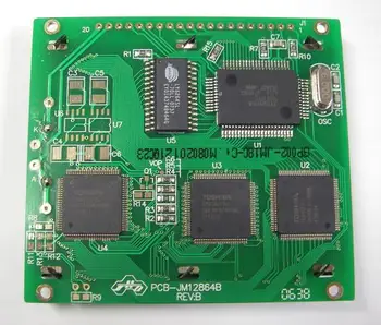 

1pcs pcb-JM12864b JM12864b 12864 128x64 lcd module T6963 controller Parallel port Yellow Green