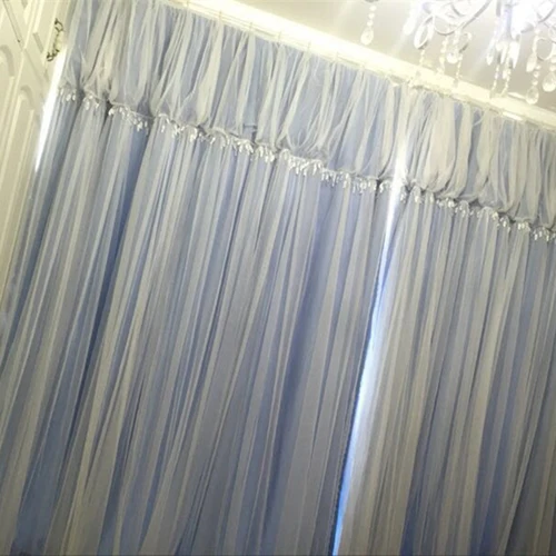 Современные затемненные шторы в Корейском стиле для гостиной, роскошные, цвета слоновой кости, зеленый, синий, розовый, Curtian+ прозрачная вуаль, много/комплект, занавески на окна - Цвет: Blue