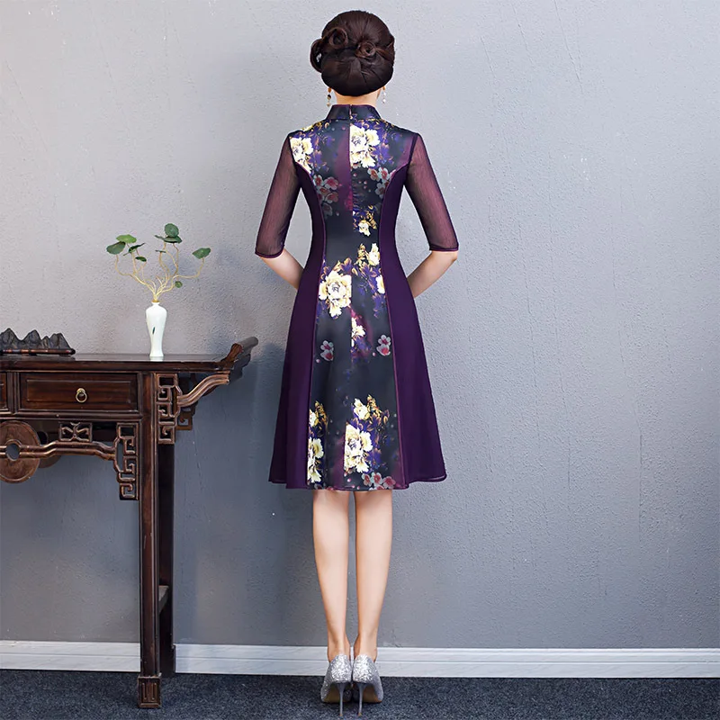 Сексуальные короткие Cheongsam летние винтажные платья в китайском стиле Модные женские Qipao тонкие вечерние платья с пуговицами Vestido S-3XL