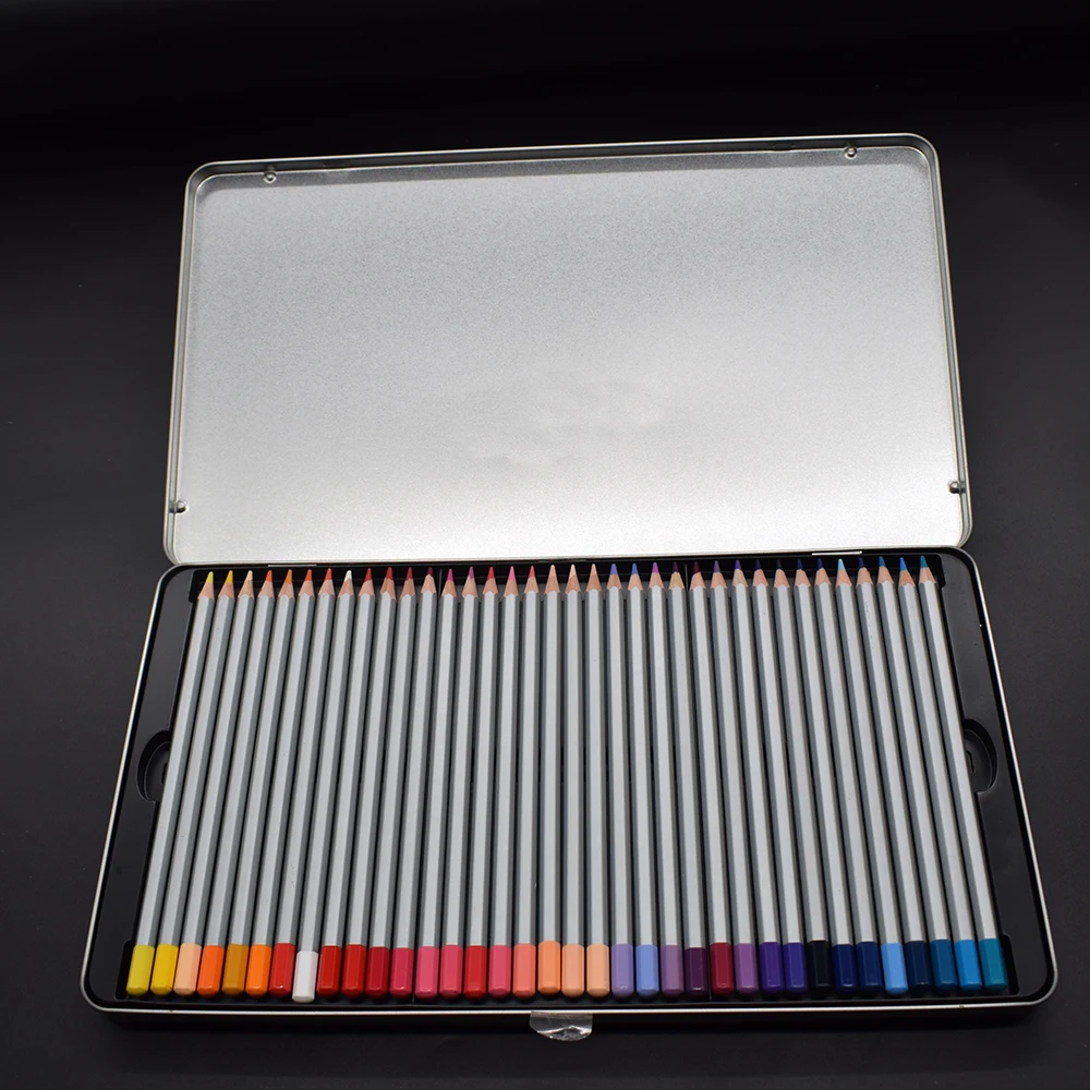 

72pcs Drawing Pencils Office & School Supplies Fine 72 Colored/set Artist Drawing Pencils Metal Tin Set Sketch with Tin Box