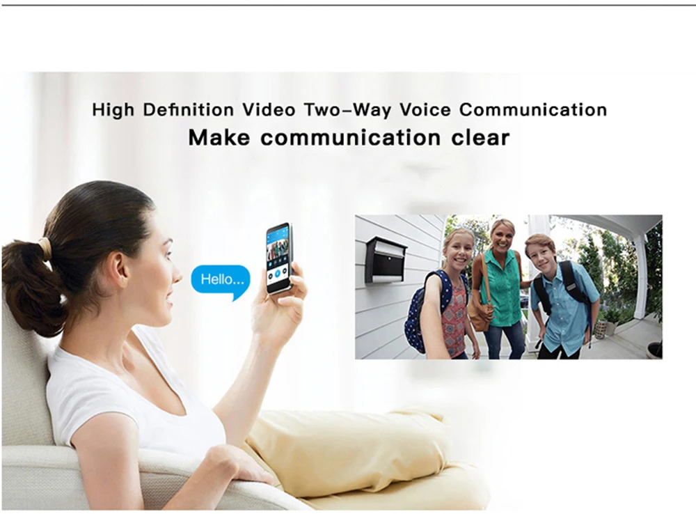 Wifi умный дверной Звонок камера Видео зритель домофон безопасности видео глазок