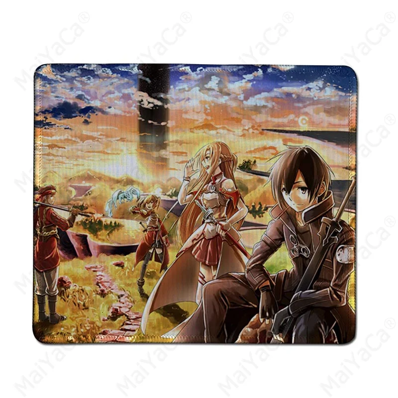 Lock Edge20x25cm MaiYaCa подарок для мальчика коврик меч искусство онлайн уникальная настольная панель коврик для игровой мыши большой коврик для мыши клавиатуры коврик - Цвет: Lock Edge20x25cm