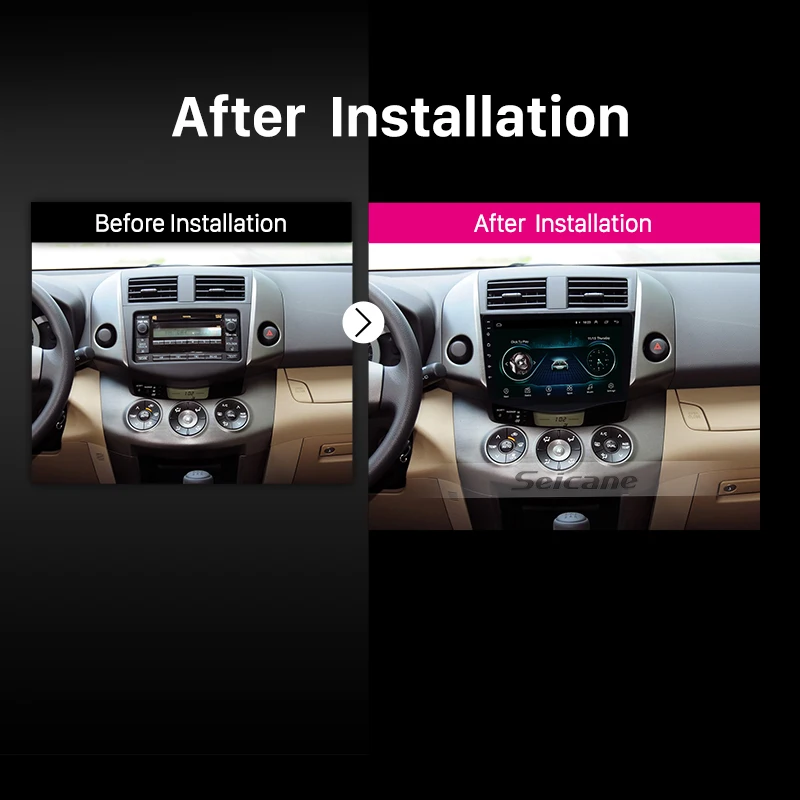 Top Seicane Car GPS Navigation 2din Android 8.1 AutoStereo Radio For Toyota RAV4 2007 2008 2009 2010 2011 Multimedia Unit Player 5