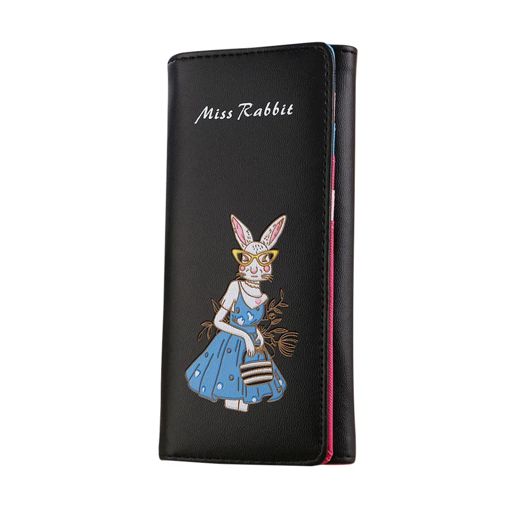 

Women's Purse Cute Rabbit Printing Short Wallet Coin Purse Card Holders Handbag Girls Female Short & long Purse billetera A0