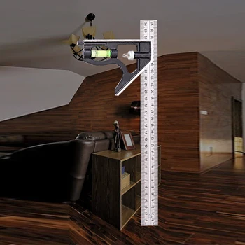 

Multifunctional Woodworking Ruler Construction Workshop Equipment 30*12 cm Stainless Steel