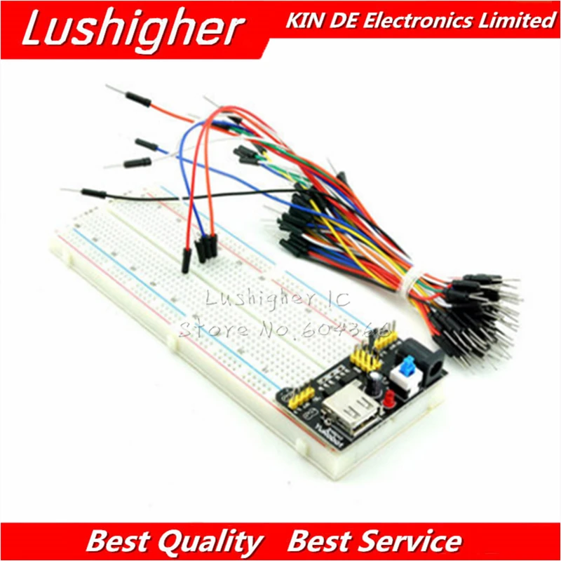 

1PCS DIY KIT Protoboard MB102 830 Point Solderless PCB Breadboard with 65PCS Jump Cable Wires starter MB-102