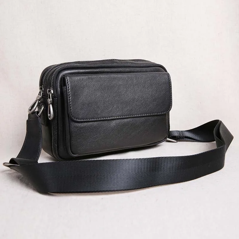 

AETOO Mini Men's Small Bag Leather Shoulder Crossbody Bag Top Leather Casual Flap Men's BaG