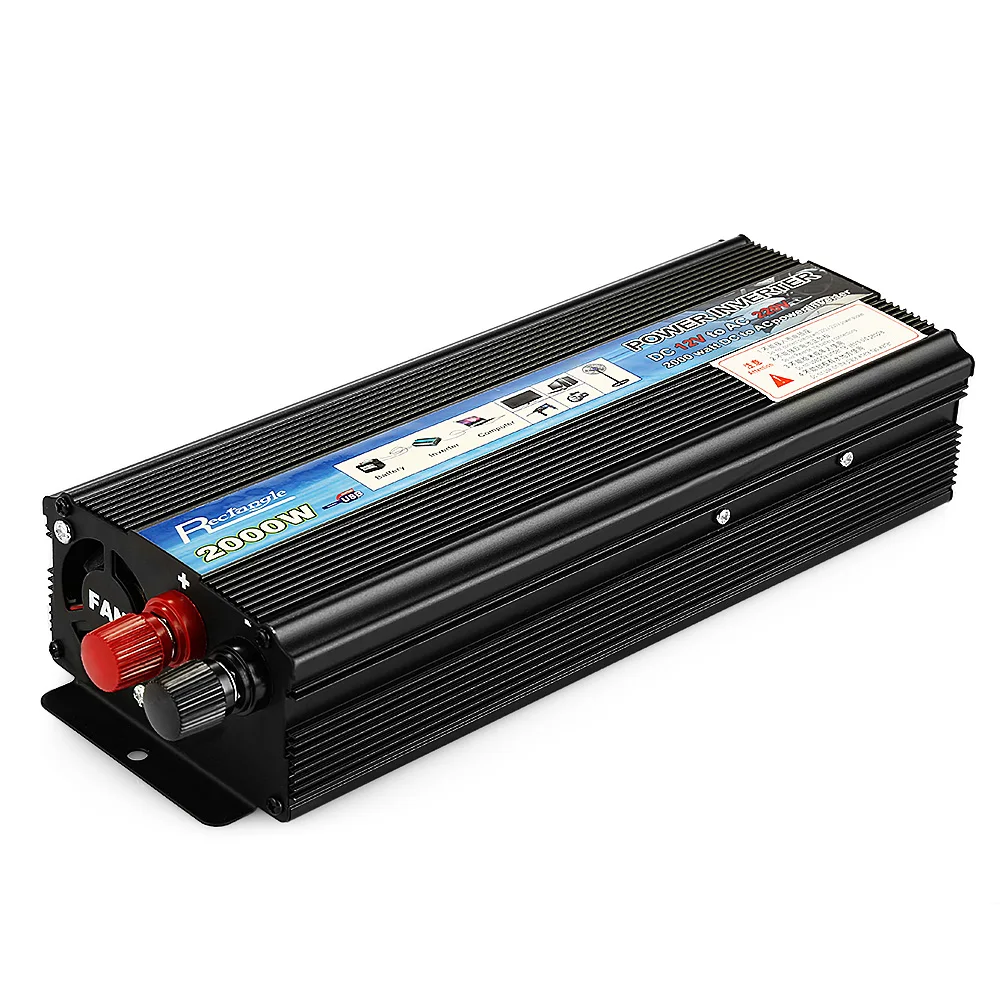 

Car Inverter 12V 220V Voltage Converter 2000W Vehicle Power Inverters Supply Switch On-board Charger