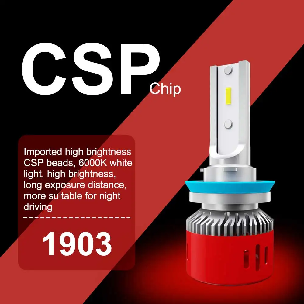CSP h4 светодиодсветильник фары H7 h1 светодиодный лампы H11 H8 H9 9005 HB3 9006 HB4 12 В 6000 лм K