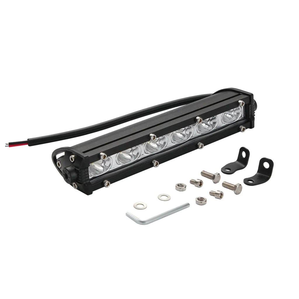 

Single row 8 inch 6LED off-road vehicle ultra-thin spotlights roof light strip light (concentrated) 18W YSJ01-8I18 19Mar27