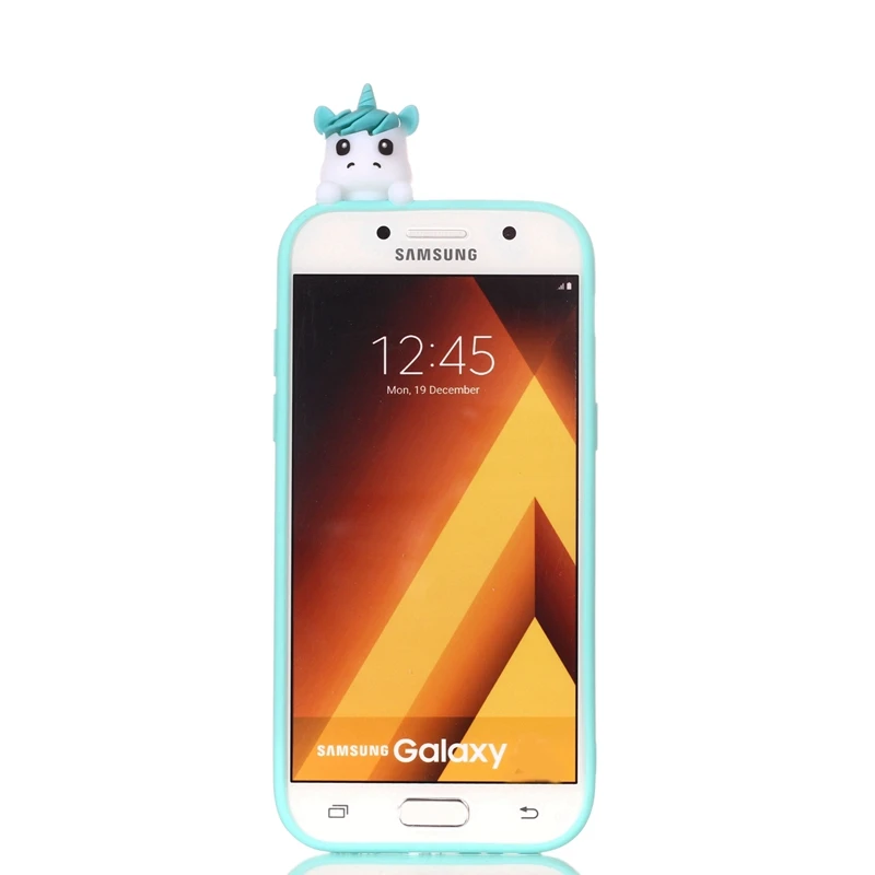 Etui для samsung Galaxy A5 2017 чехол телефона 3D Единорог Panda собачий силиконовый на СПС Coque A3