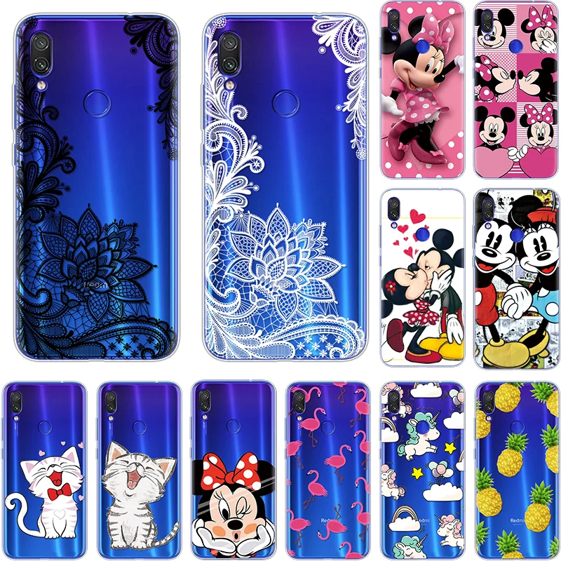 

Luxury Phone Case For Xiaomi Redmi Note 7 Clear Caso Animal 6.3'' Cartoon Soft Couqe For Xiomi Redmi Note 7 Silicone Back Cover