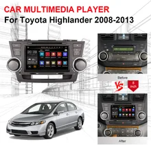 Android 9,0 Восьмиядерный 4 Гб ram автомобильный DVD мультимедийный плеер gps навигация для Toyota Highlander 2008-2013 радио стерео головное устройство