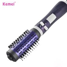 KEMEI вращающийся фен для волос Расческа Щетка Автоматическая электрическая Высокая мощность отрицательных ионов вьющиеся волосы выпрямитель KM-813