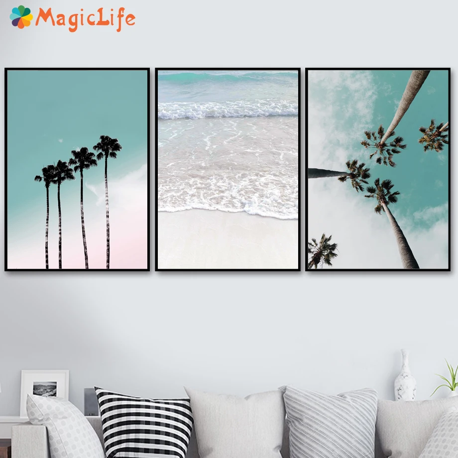 Hot Sale Cocotier Palmier Rose Plage Mer Parapluie Mur Art Toile Peinture Affiche Nordique Salon Decor Sans Cadre In Peinture Et Calligraphie From Maison Animalerie On Aliexpress Fr Texasholdempro Online Store