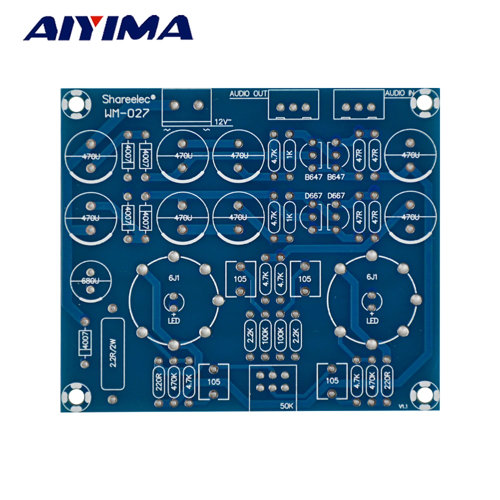 AIYIMA ламповые усилители аудио Плата DIY наборы Amplificador Fever класс 6J1 ламповый предусилитель усилитель для наушников