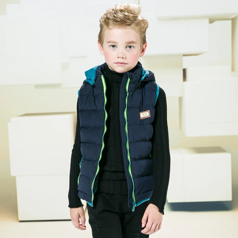 Children Winter Hooded Vests Kids Cotton Vest Coats Children Fashion