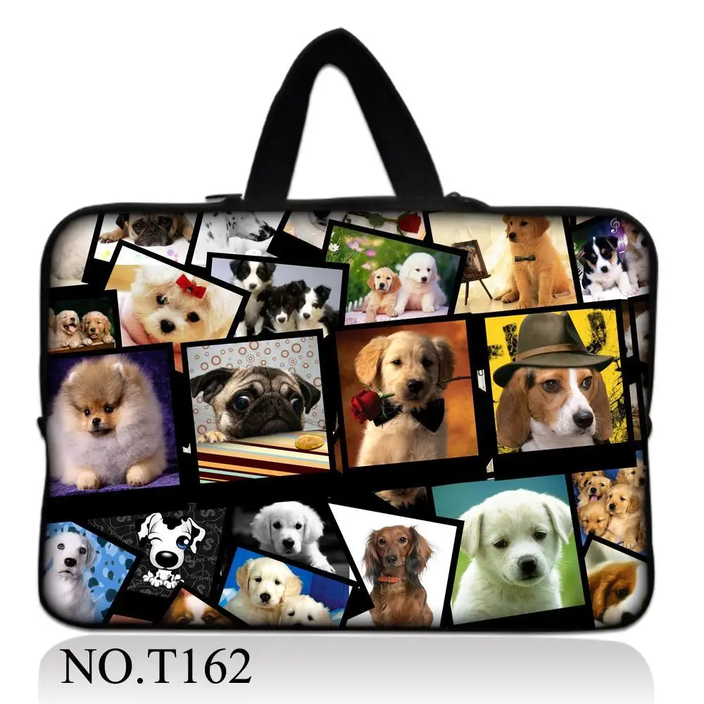 9.7 10 12 13 15 17 inch Dogs laptop bag tablet sleeve cases with handle