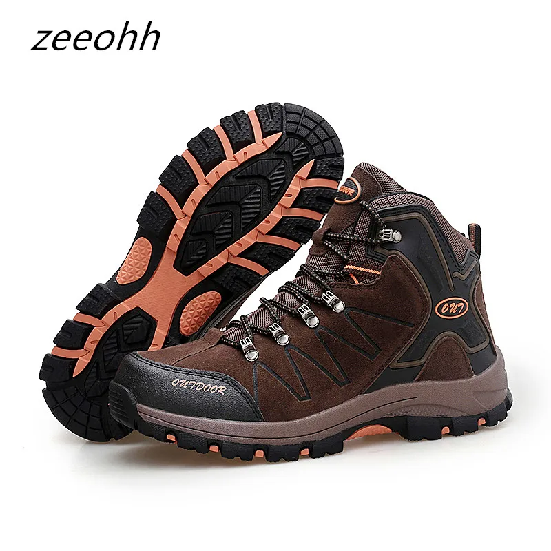 

zeeohh Men sneakers Anti-Skidding Leather Shoes Men Popular Comfy Spring Autumn Men Shoes Short Plush Snow Botas Durable Outsole