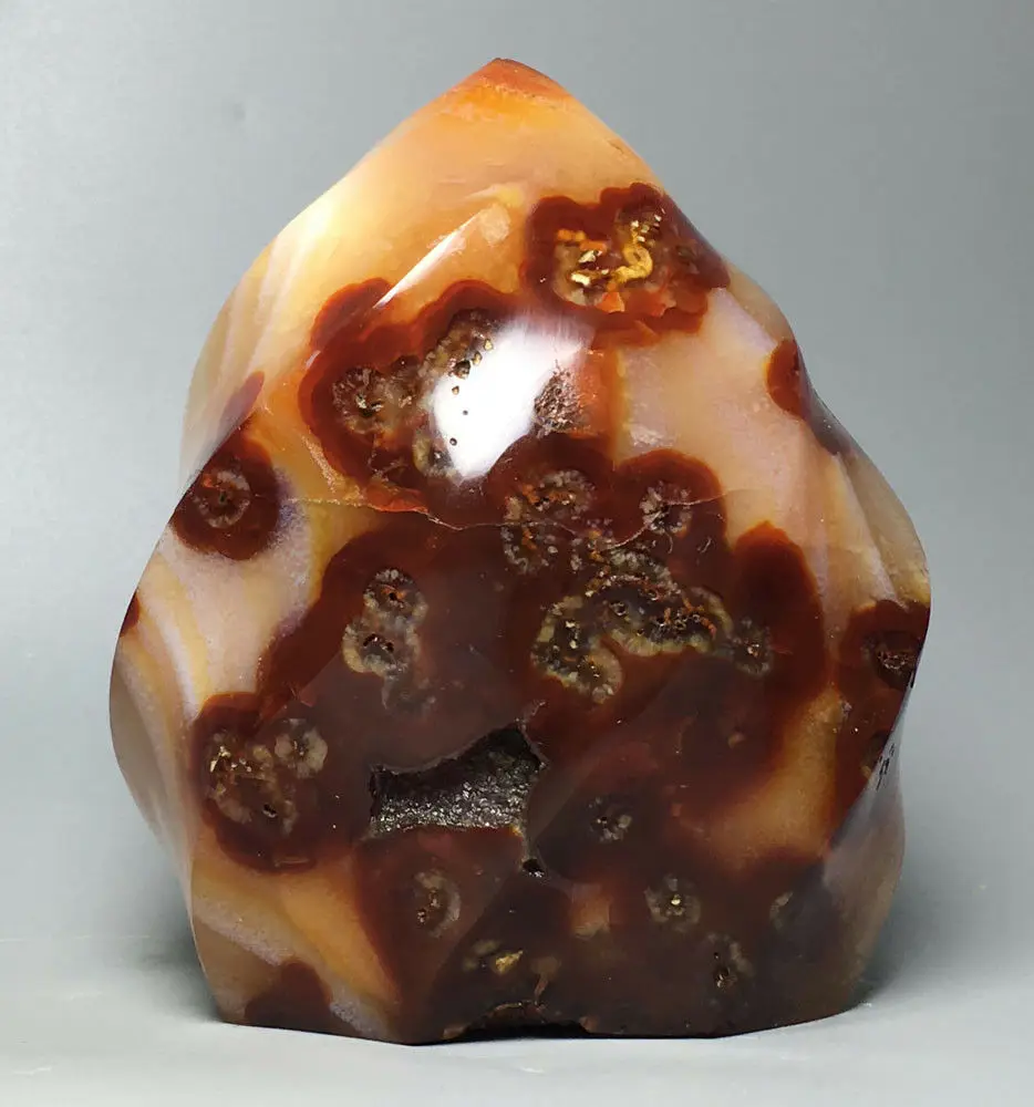 

497g RED Flame profile Agate! NATURAL CARNELIAN Flame Profile QUARTZ CRYSTAL stones Mineral specimen