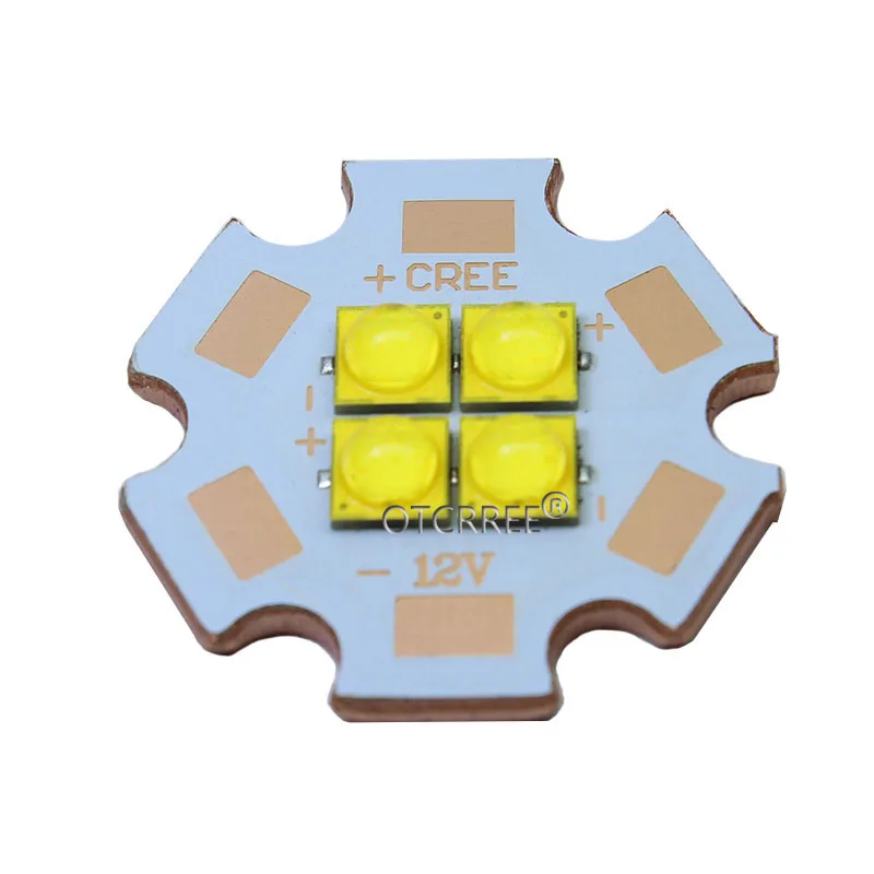 Cree XPG3 XP-G3 3V 6V 12V4Chips 10W-24W High Power LED Emitter Cool White / Warm White / Neutral White Colors on 20mm Copper PCB