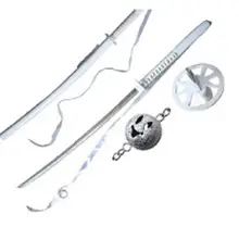 S1613 Аниме BLEACH MAE SODE NO SHIRAYUKI KUCHIKI RUKIA SWORD HAMON BLADE 43,5"