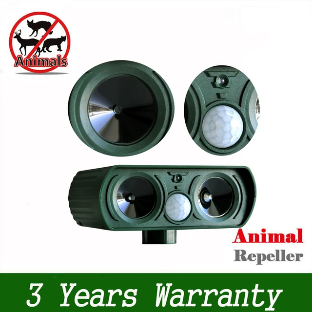 Ultrasonic Cat Repeller pest repeller Dog Fox Deterrent Chaser Repellent Eco-friendly Solar Powered Garden Pest Animal Repeller