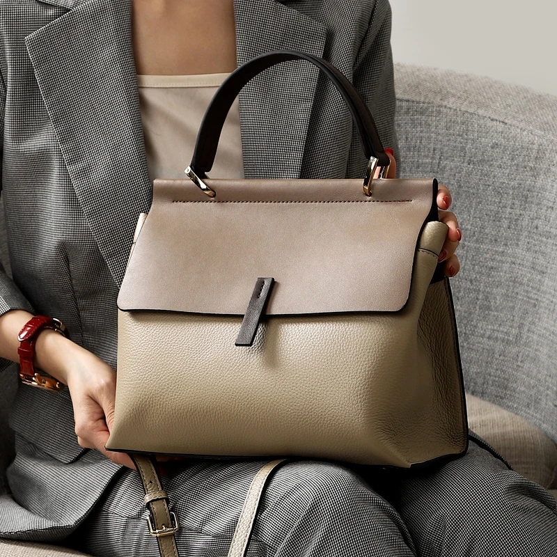 

NEW Genuine Leather Bag Ladies Handbag Women Shoulder Bag Women Messenger Bag Female Crossbody Bag Tote Tablets Big 2019