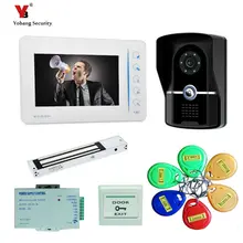 Yobang Security 7″ Screen Recording Video Intercom camera Doorbell Phone System+Outdoor RFID Access Door Camera+Electric Lock