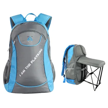 

Outdoor Fishing Backpack Hiking Camping Trekking Travel Shoulder Bag Multi-functional Large Capacity Fishing Bag Folding Chairs