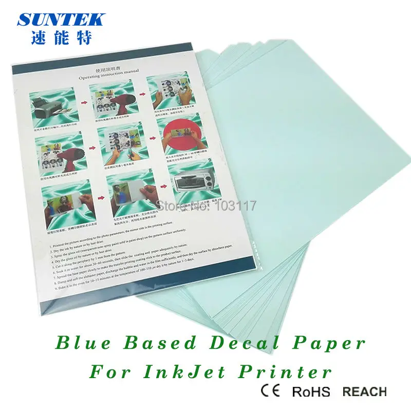 

Free Shipping Water Slide Decal Transfer Paper Apply to Plastic, Bamboo, Metal, Jade (Blue Based Water Transfer Paper)