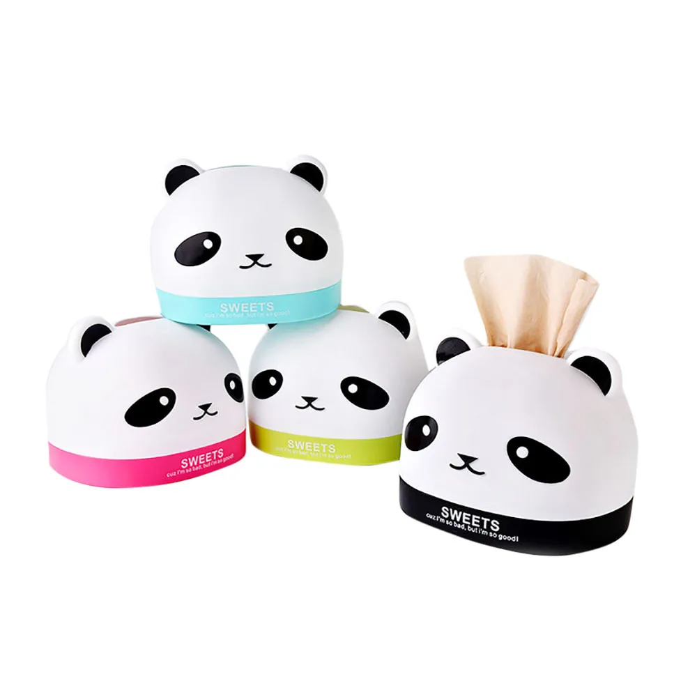 

Tissue box Creative Tissue Box PP+ ABS Cute Panda Desktop Storage Pumping Paper Box Home Toilet Paper Box Drop Shipping Aug10