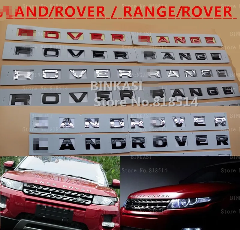 1pcs/set badge Letter emblem for Range rover Land rover car stickers  Decal Logo 3D Head Cover Letters  Emblem Sports Line