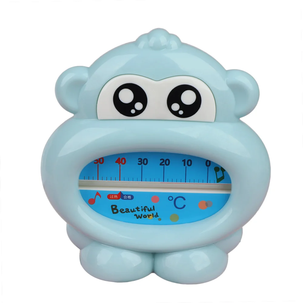 Многофункциональный прекрасный мультфильм в форме обезьяны керосиновой воды термометр для детей для купания воды тестовый термометр новое поступление - Цвет: blue