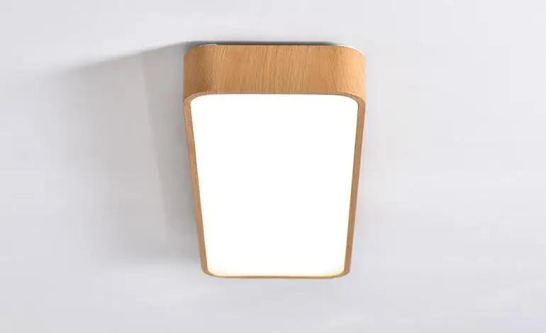 Деревянный цвет(патент) прямоугольный Балконный светильник s, современный светильник для коридора/прихожей, алюминиевый потолочный светильник для спальни/офиса. 30*15 см - Цвет корпуса: Wood color