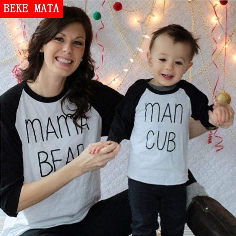BEKE MATA/одинаковые комплекты для семьи осенняя одежда с длинными рукавами мамы и