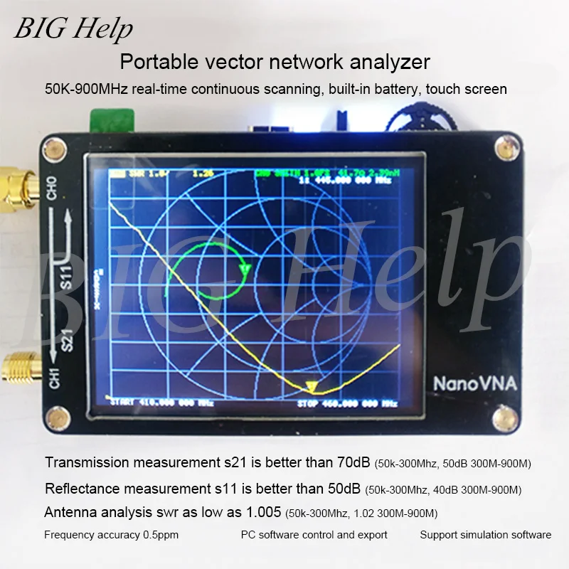 

NanoVNA Nano VNA Vector Network Analyzer Antenna Analyzer Standing Wave