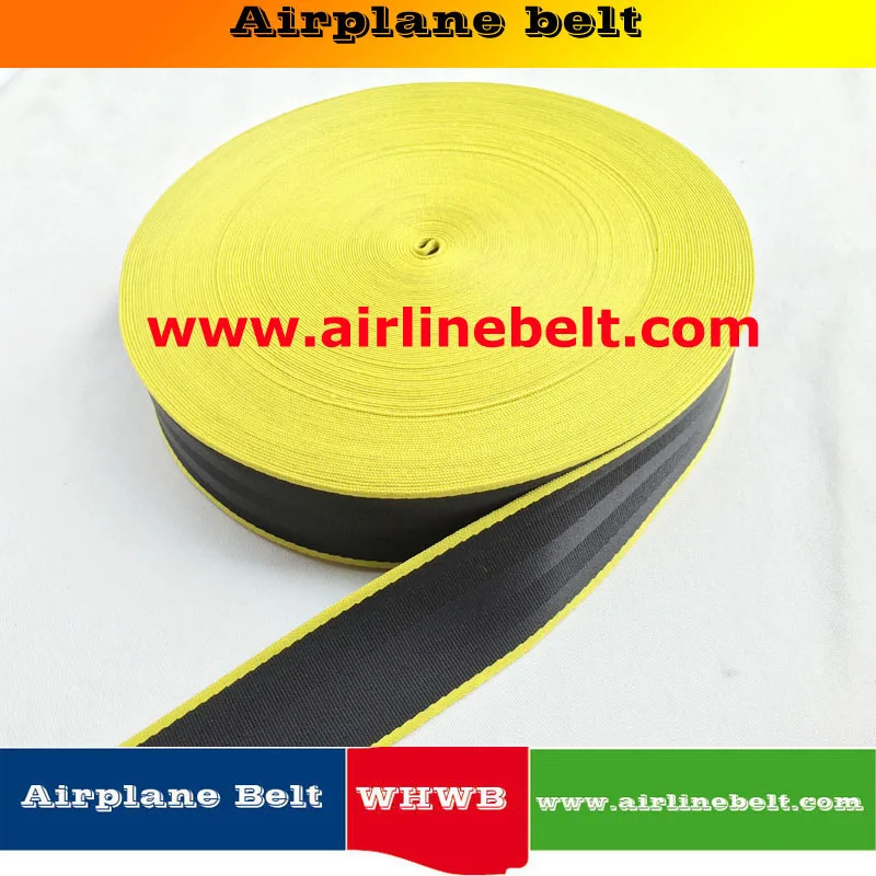 Hot selling 100 yards per ROLL 48mm width yellow edges black seat belt webbing safety Harness Racing | Автомобили и мотоциклы