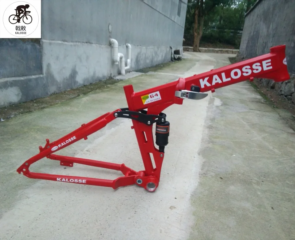 Clearance Kaloss Full suspension  snow bike frame BB120mm   26*4.0 inch  Folding Fat bike frame 26*17 inch , Beach bike  frame 0