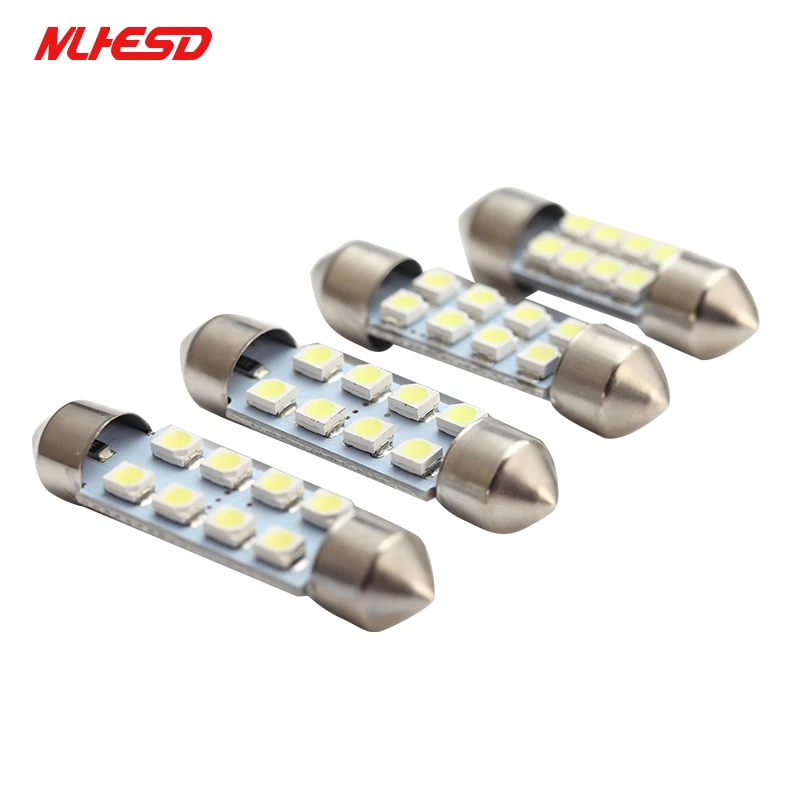 10 шт. белый купол гирлянда светильник c5w C10W автомобиль led 3528 1210 8 SMD 31 мм 36 мм 39 мм 41 мм авто двери светодиодные лампы для чтения бардачок светильник