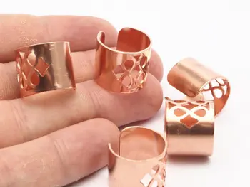 

10 Raw Copper Adjustable Ring Setting - 16-17mm / 23 Gauge MN84