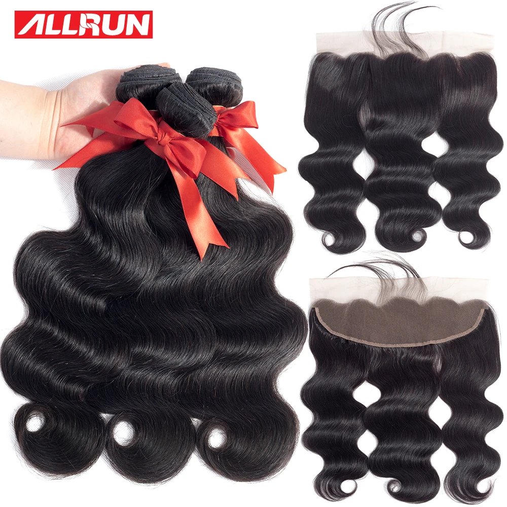 Buy Bundles with Frontal Human Hair Weave Bundles 13x4