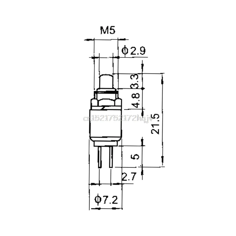 10 шт. DS-402 5 мм Мини кнопочный переключатель пружинный возвратный микро-переключатели 0.5A 220В D22 Прямая поставка